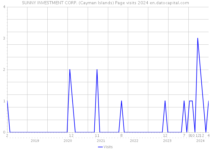 SUNNY INVESTMENT CORP. (Cayman Islands) Page visits 2024 
