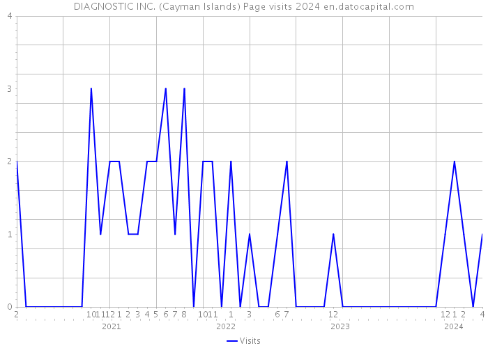 DIAGNOSTIC INC. (Cayman Islands) Page visits 2024 