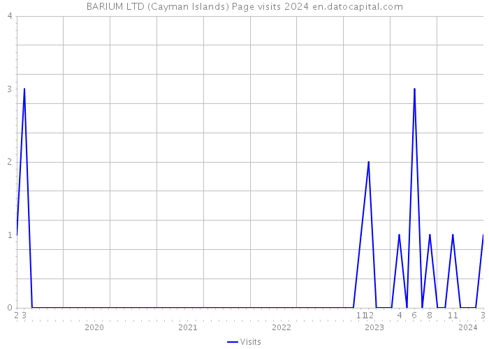 BARIUM LTD (Cayman Islands) Page visits 2024 