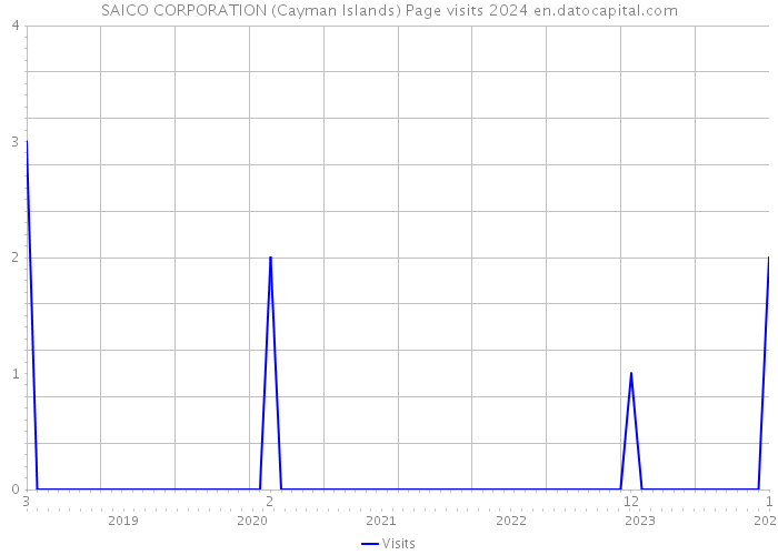 SAICO CORPORATION (Cayman Islands) Page visits 2024 
