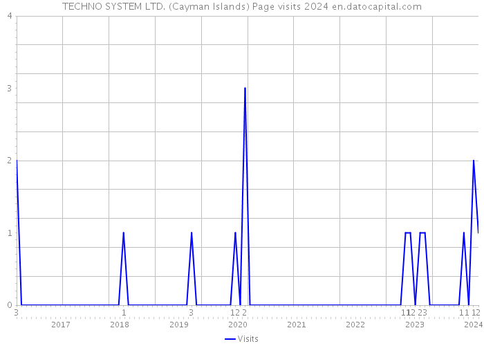 TECHNO SYSTEM LTD. (Cayman Islands) Page visits 2024 
