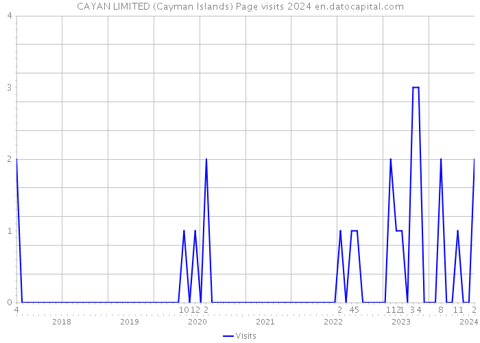 CAYAN LIMITED (Cayman Islands) Page visits 2024 