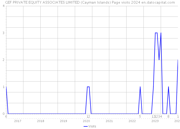 GEF PRIVATE EQUITY ASSOCIATES LIMITED (Cayman Islands) Page visits 2024 
