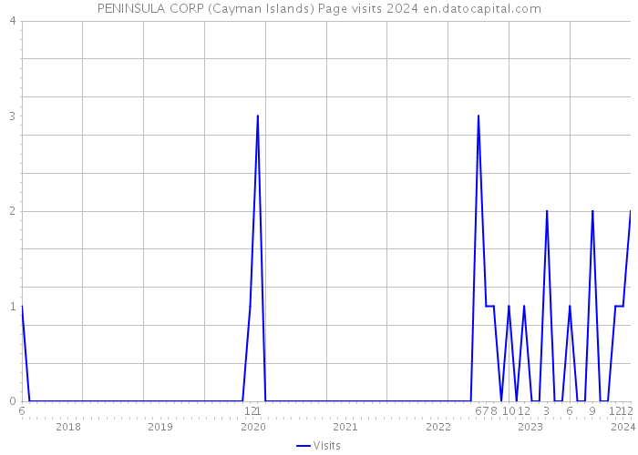 PENINSULA CORP (Cayman Islands) Page visits 2024 