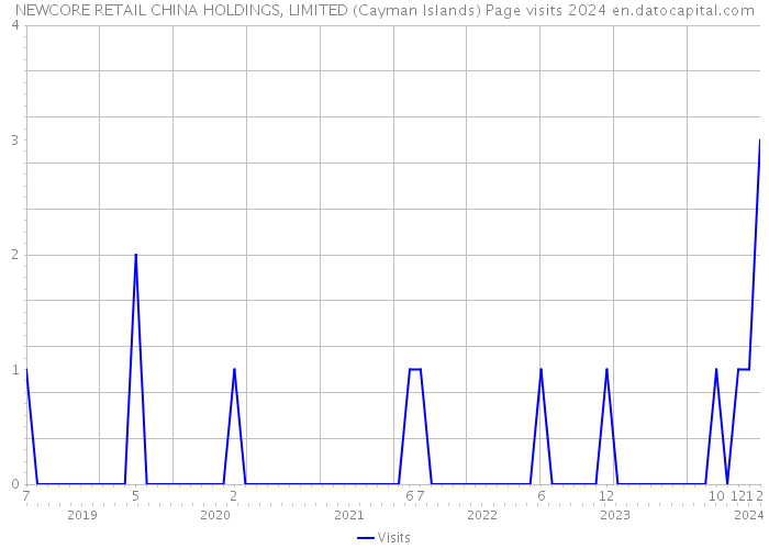 NEWCORE RETAIL CHINA HOLDINGS, LIMITED (Cayman Islands) Page visits 2024 