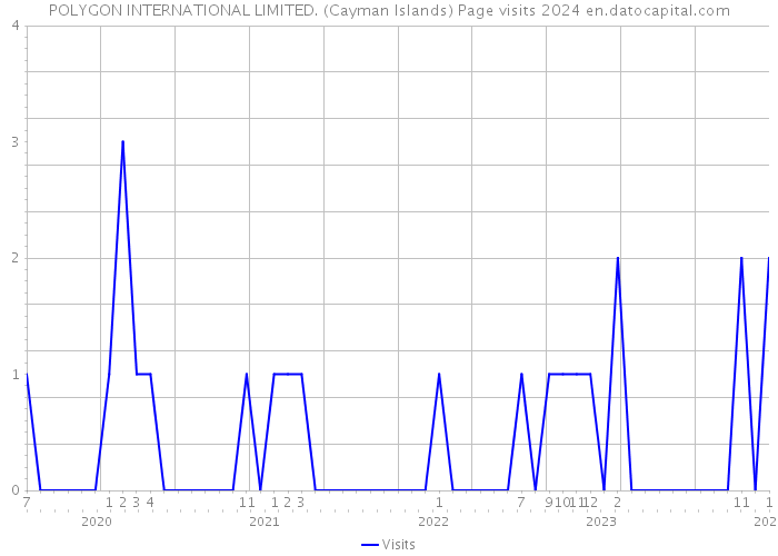 POLYGON INTERNATIONAL LIMITED. (Cayman Islands) Page visits 2024 