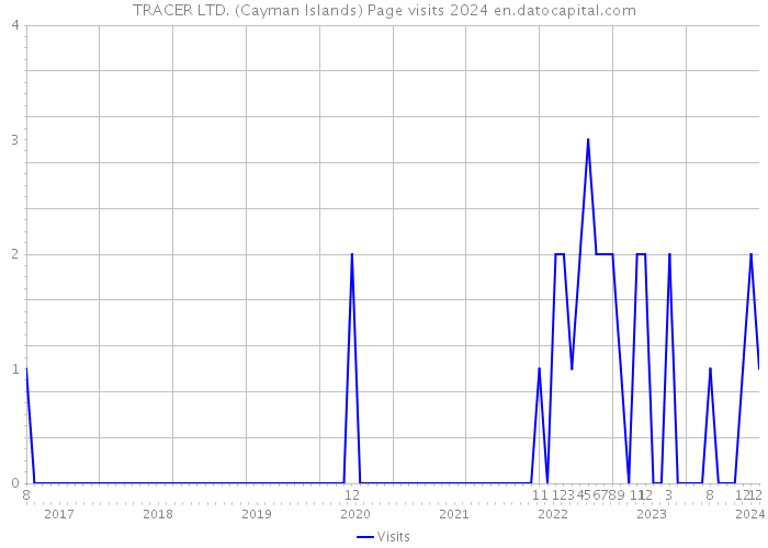 TRACER LTD. (Cayman Islands) Page visits 2024 