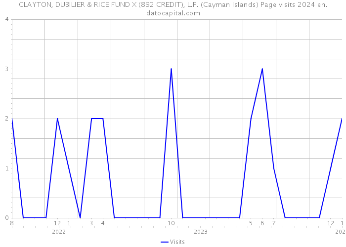 CLAYTON, DUBILIER & RICE FUND X (892 CREDIT), L.P. (Cayman Islands) Page visits 2024 