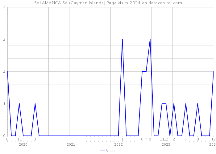 SALAMANCA SA (Cayman Islands) Page visits 2024 