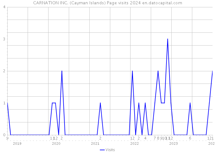 CARNATION INC. (Cayman Islands) Page visits 2024 