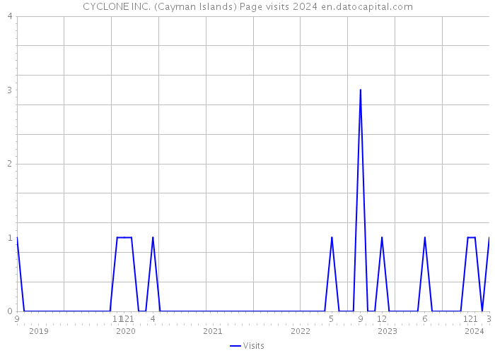 CYCLONE INC. (Cayman Islands) Page visits 2024 