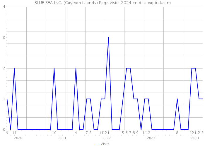 BLUE SEA INC. (Cayman Islands) Page visits 2024 
