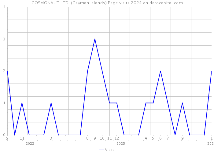COSMONAUT LTD. (Cayman Islands) Page visits 2024 