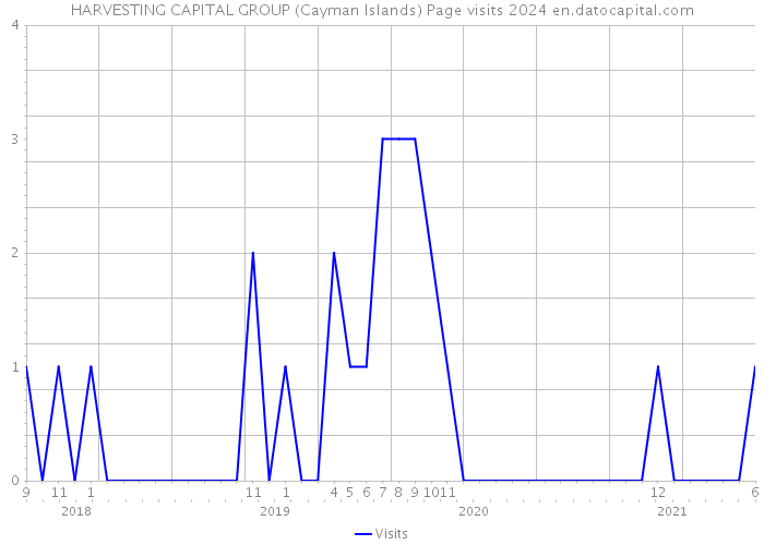 HARVESTING CAPITAL GROUP (Cayman Islands) Page visits 2024 