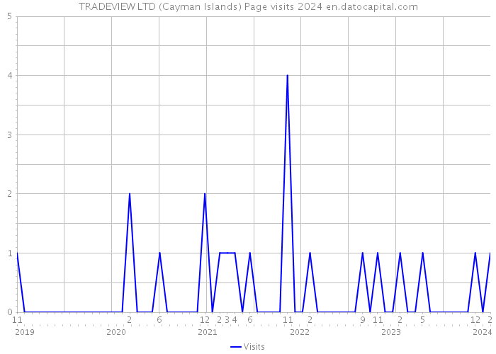 TRADEVIEW LTD (Cayman Islands) Page visits 2024 