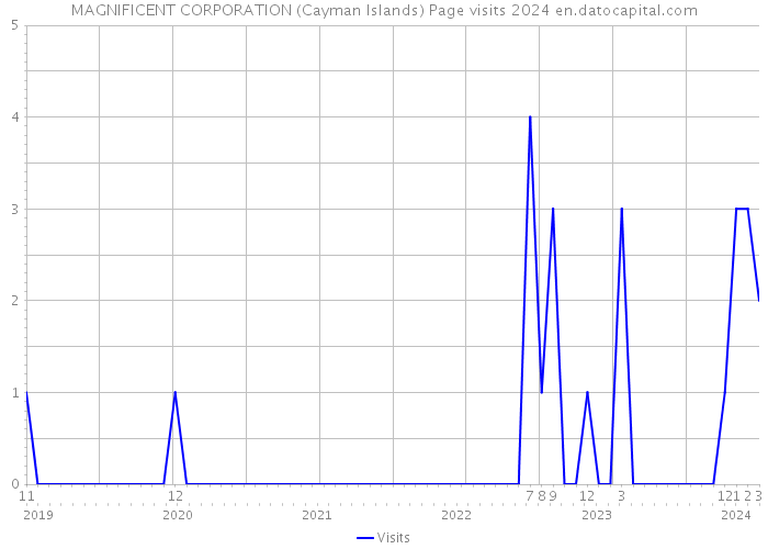 MAGNIFICENT CORPORATION (Cayman Islands) Page visits 2024 