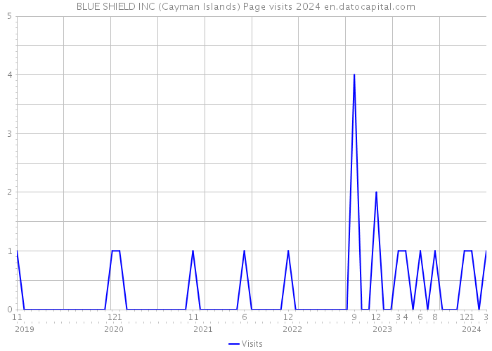 BLUE SHIELD INC (Cayman Islands) Page visits 2024 