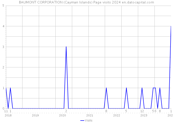BAUMONT CORPORATION (Cayman Islands) Page visits 2024 