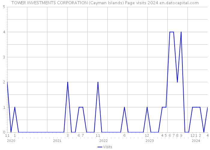 TOWER INVESTMENTS CORPORATION (Cayman Islands) Page visits 2024 