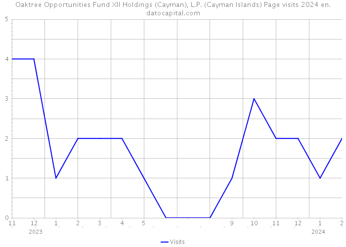 Oaktree Opportunities Fund XII Holdings (Cayman), L.P. (Cayman Islands) Page visits 2024 