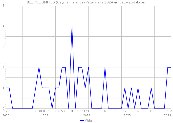 BEEHIVE LIMITED (Cayman Islands) Page visits 2024 