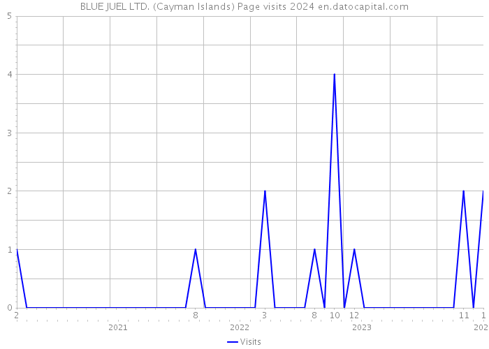 BLUE JUEL LTD. (Cayman Islands) Page visits 2024 