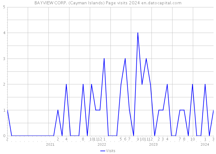 BAYVIEW CORP. (Cayman Islands) Page visits 2024 