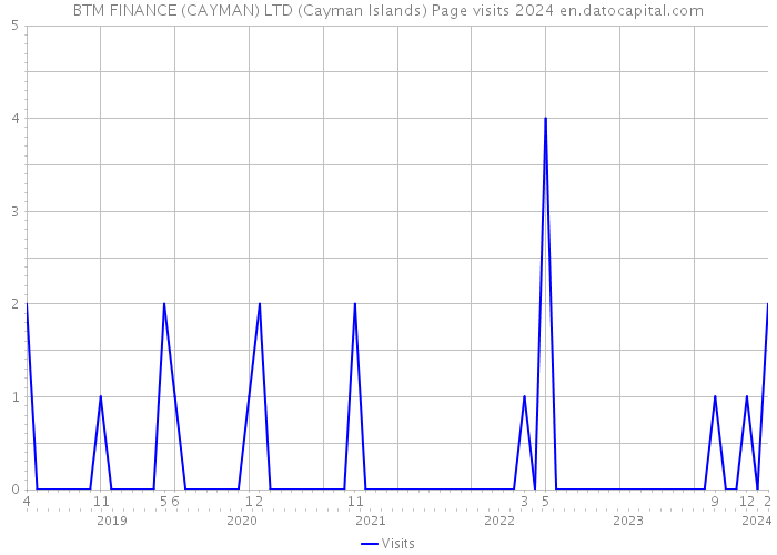 BTM FINANCE (CAYMAN) LTD (Cayman Islands) Page visits 2024 