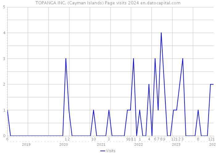 TOPANGA INC. (Cayman Islands) Page visits 2024 