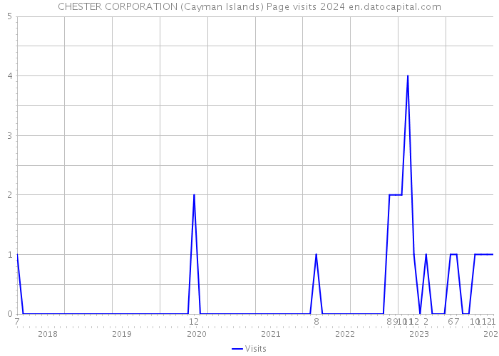 CHESTER CORPORATION (Cayman Islands) Page visits 2024 