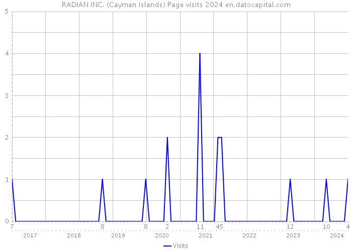 RADIAN INC. (Cayman Islands) Page visits 2024 