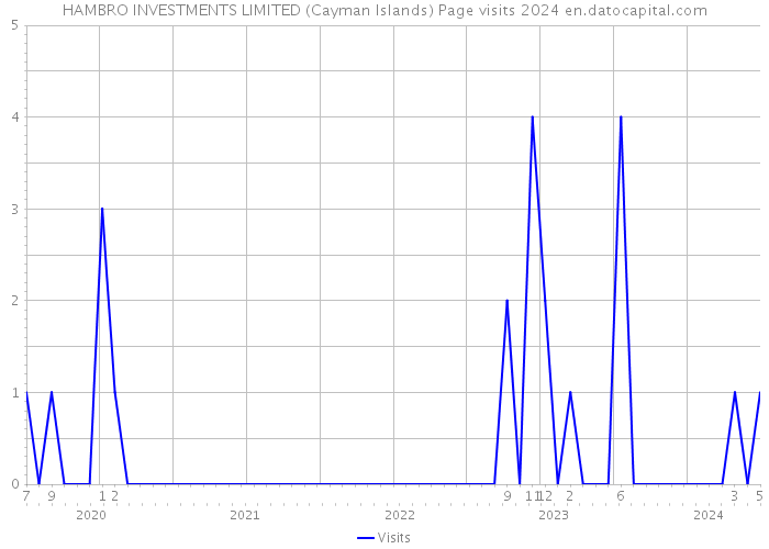 HAMBRO INVESTMENTS LIMITED (Cayman Islands) Page visits 2024 