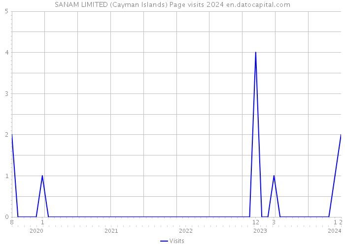SANAM LIMITED (Cayman Islands) Page visits 2024 
