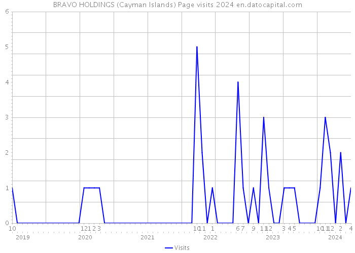 BRAVO HOLDINGS (Cayman Islands) Page visits 2024 