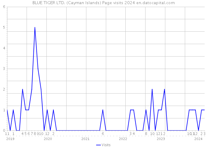 BLUE TIGER LTD. (Cayman Islands) Page visits 2024 