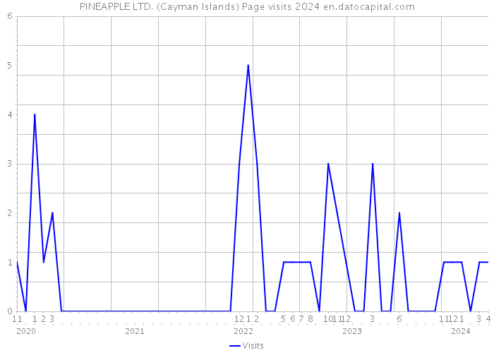 PINEAPPLE LTD. (Cayman Islands) Page visits 2024 