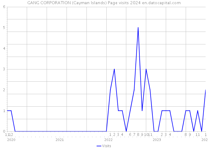 GANG CORPORATION (Cayman Islands) Page visits 2024 
