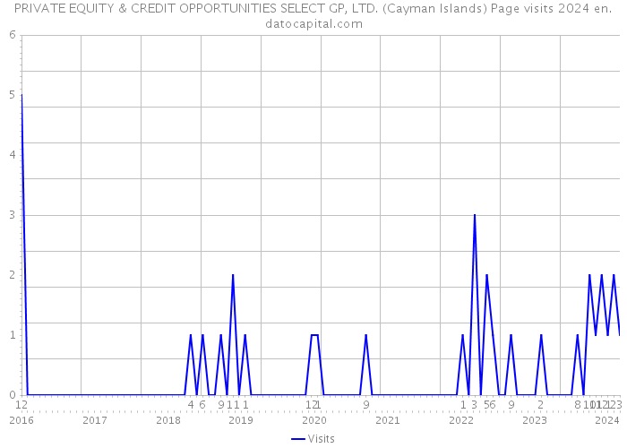 PRIVATE EQUITY & CREDIT OPPORTUNITIES SELECT GP, LTD. (Cayman Islands) Page visits 2024 