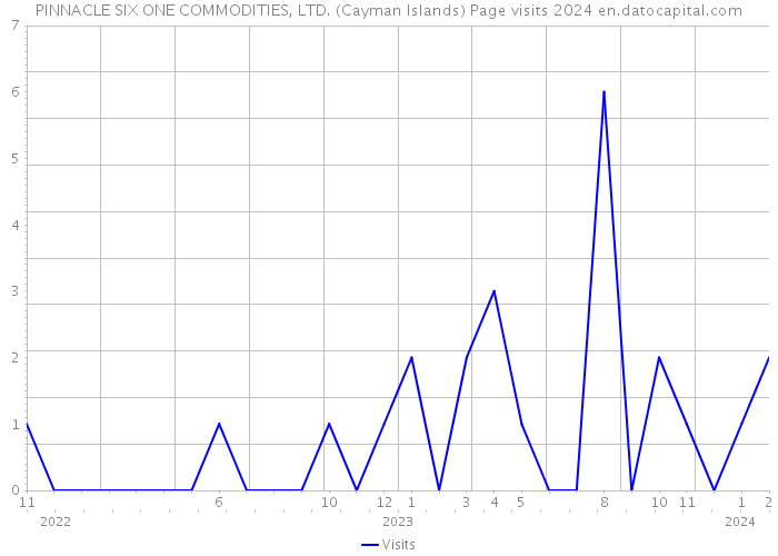 PINNACLE SIX ONE COMMODITIES, LTD. (Cayman Islands) Page visits 2024 