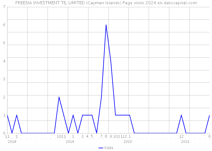 FREESIA INVESTMENT TE, LIMITED (Cayman Islands) Page visits 2024 