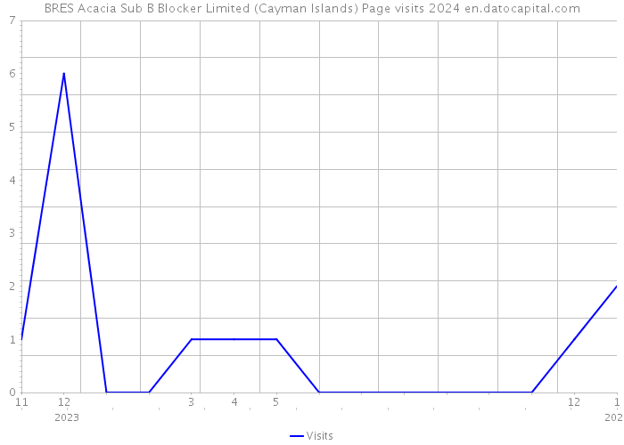 BRES Acacia Sub B Blocker Limited (Cayman Islands) Page visits 2024 