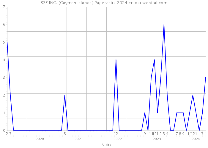 BZF INC. (Cayman Islands) Page visits 2024 