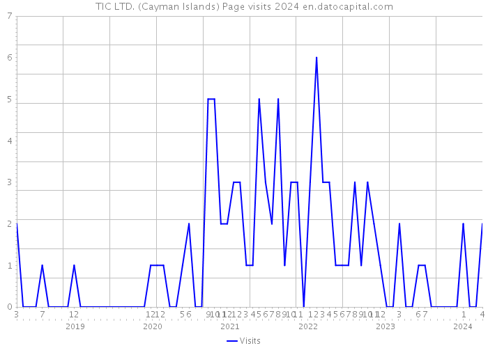 TIC LTD. (Cayman Islands) Page visits 2024 
