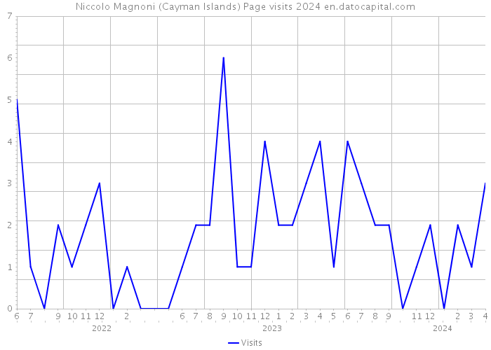Niccolo Magnoni (Cayman Islands) Page visits 2024 
