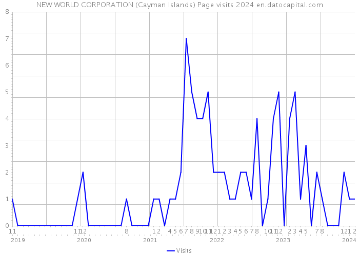 NEW WORLD CORPORATION (Cayman Islands) Page visits 2024 