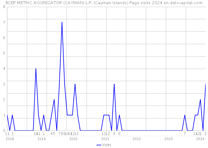 BCEP METRIC AGGREGATOR (CAYMAN) L.P. (Cayman Islands) Page visits 2024 