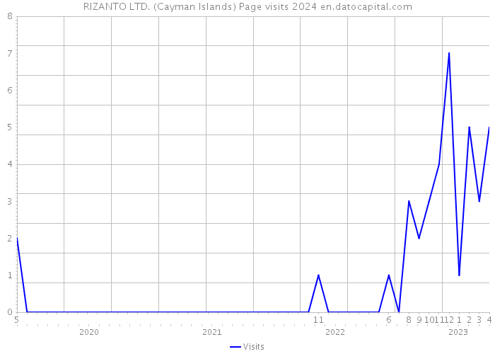 RIZANTO LTD. (Cayman Islands) Page visits 2024 