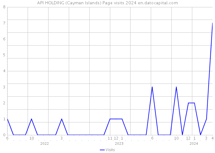 API HOLDING (Cayman Islands) Page visits 2024 