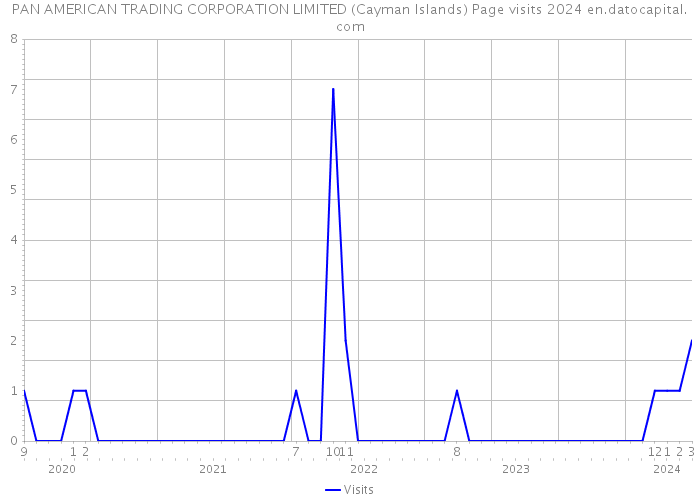 PAN AMERICAN TRADING CORPORATION LIMITED (Cayman Islands) Page visits 2024 