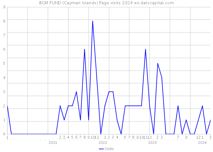 BGM FUND (Cayman Islands) Page visits 2024 